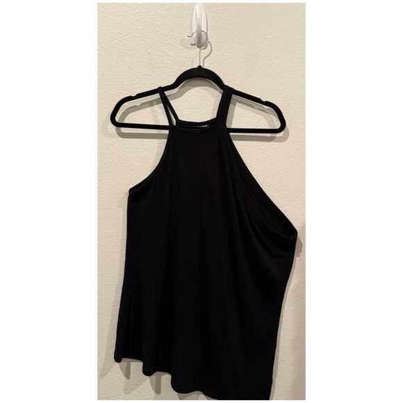TORRID Halter Asymmetric Black Tank Top - Picture 1 of 3